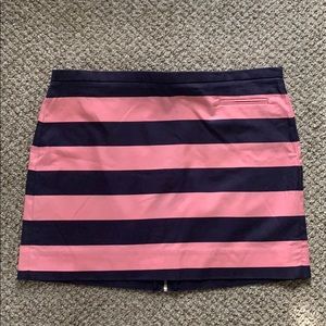 GAP Striped Zip Back Miniskirt